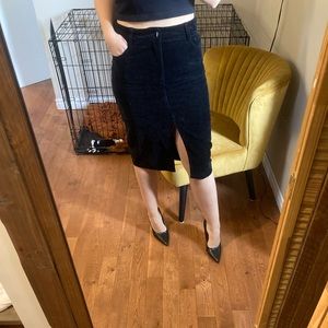 Black corduroy skirt